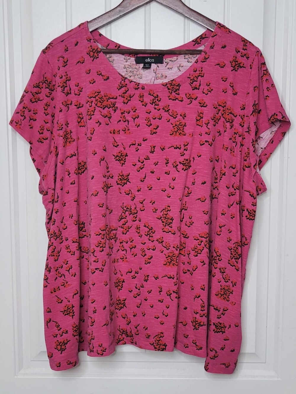 ellos Pink Short Sleeve Floral Tee